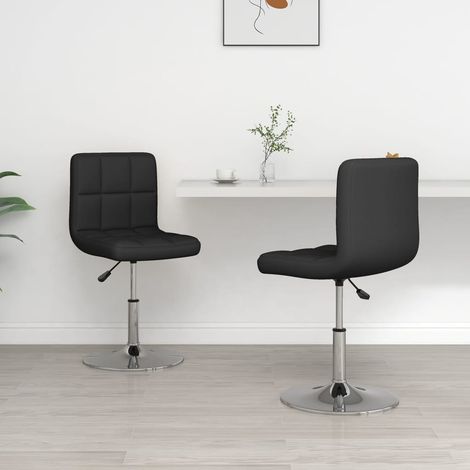 Esszimmerstühle 2 Stk. Schwarz Kunstleder (1/5)