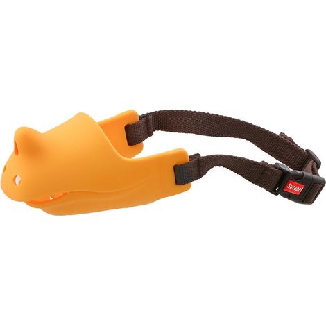 Filiyano-Muselière réglable pour chien de type rhinocéros, fabriquée en silicone pur, pour les morsures et les aboiements. (1/5)
