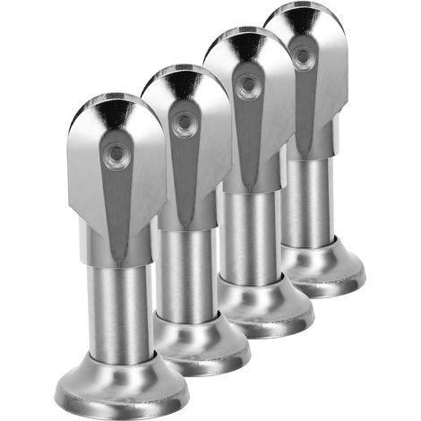 Pieds de support de cloison en acier inoxydable 304, lot de 4, quincaillerie de fixation pour cloison de toilette (1/5)
