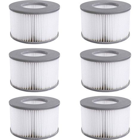 Lot de 6 filtres de rechange pour : filtre pour jacuzzi, accessoires pour MSPA Whirlpool, cartouche filtrante de rechange, filtre à eau, compatible avec les filtres Mspa FD2089 pour piscines (1/5)