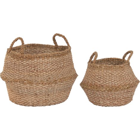 Cesta Set 2 Seagrass Yute 45X45X34 Natural (1/3)