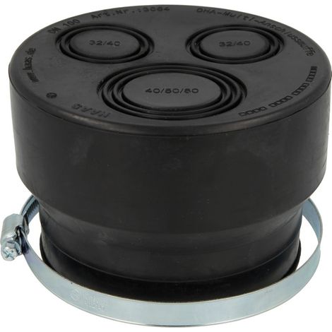 Multi-Manchon de raccordement+collier DN100 x 2x DN32/40 x 1 x DN40/50/60