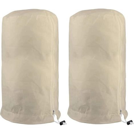 Funda de invierno para plantas, olivo, árbol, tomate, limonero, bolsa de jardín, tela no tejida (60×80 cm, beige) (1/4)