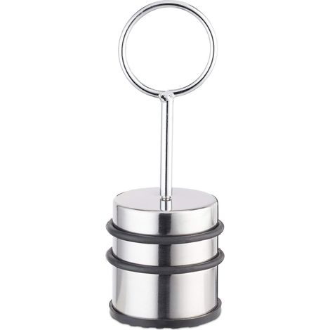 Butoir de Porte avec poignée, Bloc Massif d’entrée, Protection en Caoutchouc, fenêtres et portails, Acier INOX (1/5)