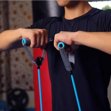 Bandes D Exercices De Resistance - Avec Poignees - Pour Musculation Maison Et Gym - 5 Niveaux De Tension - Lot De 5 (1/4)