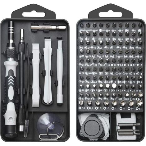 Precision Bit Set, 122 in 1 Mini Precision Screwdriver Set, Portable Repair Kit for Computer/Laptop/iPhone/Glasses, Mini Hand Repair Tools (1/5)