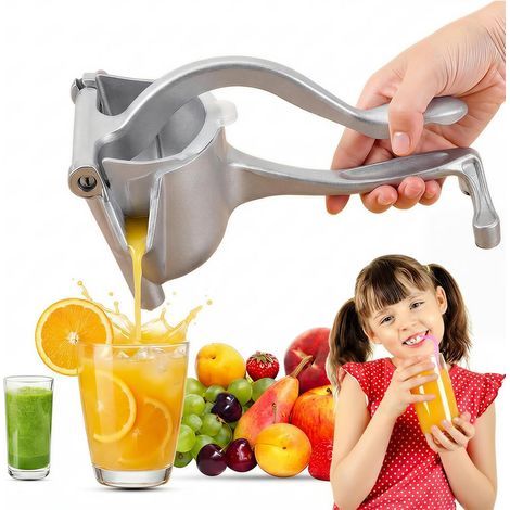 Manual Aluminum Citrus Juicer, Juice Extractor with Ergonomic Handle, DIY Fruit Press for Oranges/Lemons/Fruits, Manual Lemon Squeezer for Kitchen, Bar, Juice Bar (1/5)