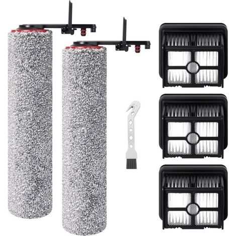 Rouleau de Brosse et Filtre HEPA pour Dreame H15 Pro Heat Aspirateur Laveur Accessoires, 2 Brosse rotativede rechange, 3 Filtre derechange, 1 Brosse de nettoyage (1/4)