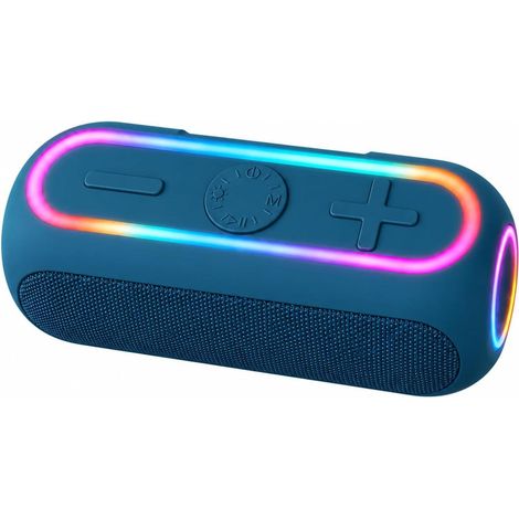 Tragbarer Bluetooth-Lautsprecher, 25 W Leistung, verbesserter Bass, 24 Stunden Akkulaufzeit, IPX5 wasserdicht, TWS-Stereo, TF-/USB-/AUX-kompatibel (1/5)