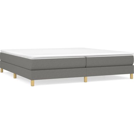 Maison Exclusive - Struttura Letto a Rete a Molle Grigio Scuro 200x200 cm Tessuto