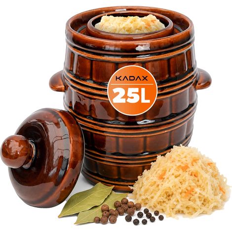 Pot de conservation, Design hermétique, Fermentation naturelle, Marron (1/5)