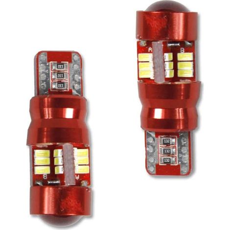 Luci di posizione a led 27 led SMD 2 lampadine auto Canbus luci targa fari Luce Fredda 6000K 8 watt Alimentazione 12 V Attacco T10