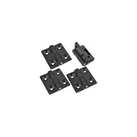 4 Pièces Charnières De Porte, 50 x 50 mm Charnières Carrées, Charnières pour Placards, Paums De Porte pour Porte Placard de Alliage de zinc avec Vis pour Meubles Armoire Porte, Noir (1/5)