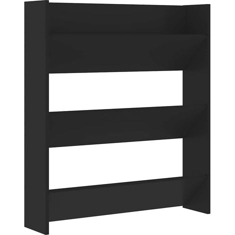 Maison Exclusive - Scarpiera a Muro Nera 80x18x90 cm in Legno Multistrato (1/5)