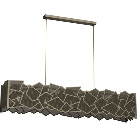 Suspension Luminex Camo doré grillage 5xE27 H110cm