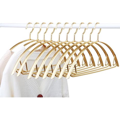 Cintre En Métal - 10 Pièces - 1 5 Cm D Épaisseur - Résistant À La Déformation - Pour Chemises Blouses Robes Vestes Pantalons (1/5)
