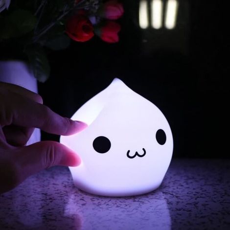 Bardusch - Silicone goutte d'eau lumière de nuit LED Multi-couleur capteur tactile lampe de table de chevet lampe de nuit cadeau de Noël (1/4)