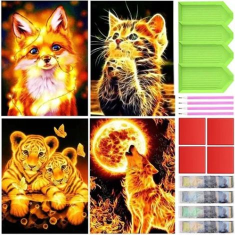 Peinture aux strass 30x40cm style cartoon DIY art relaxant strass pour loisirs créatifs (1/5)