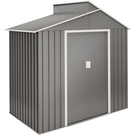 Hoggar – Abri de jardin métal 2.84 m² – Panneaux acier galvanisé anti-corrosion – Dimensions 220x129x214 cm – Garantie 10 ans (1/5)