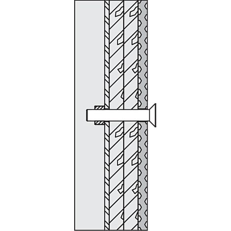 Hewi 801 Fixation BM13.2 pour poignées de support rabattables, parois légères avec plaques d&39acier intégrées