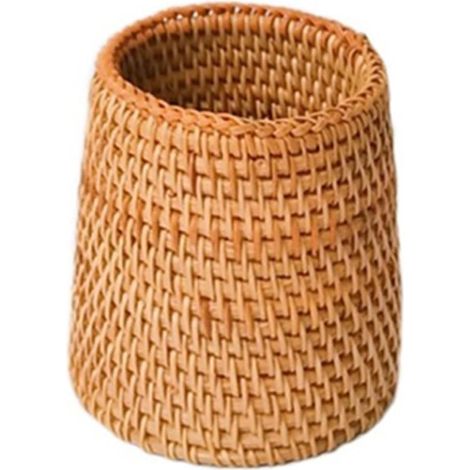 Rattan Stifthalter Schreibtisch Organizer Stifthalter