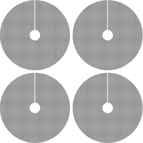 Vier 40 cm große Gitter für Blumentöpfe, Blumentopfdeckel, zuschneidbare Netzbarrieren zum Schutz von Topfpflanzen, Pflanzenschutz für Katzen, Haustiere, Gartenzubehör für drinnen und draußen, Netz.