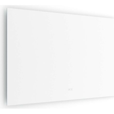Nimco - Espejo con iluminación LED, 120x70 cm, dos sensores táctiles, aluminio ZP 53006VX (1/5)