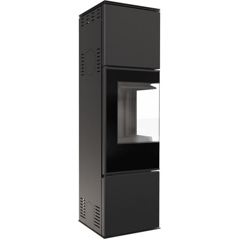 Kaminofen aus Stahl KRATKI REN/M links Ø 150 7 kW schwarz Verkleidung (1/5)