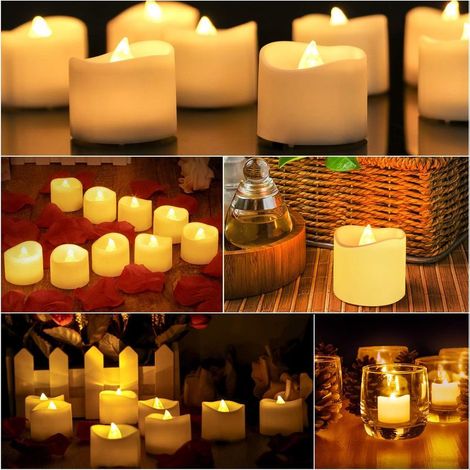(24 pièces dans la boîte)Bougies LED Flamme Vacillante Lumière, Chandelles clignotantes lamp, Bougies vacillantes lampe, Bougies électriques Bougies de noël pour noël, Arbre de noël, pâques (1/5)