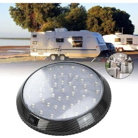 Lampe d'intérieur RV, 12V LED plafonnier dôme toit, éclairage intérieur de caravane avec interrupteur ON/OFF, spot de lecture intérieur 46 LED (1/5)