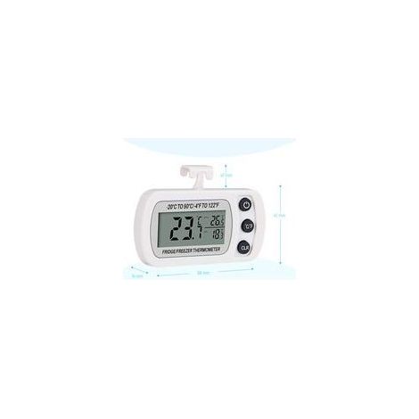 Thermomètre numérique étanche pour réfrigérateur et congélateur – Plage -20 à 50 °C – Grand écran LCD – Précision ±1 °C (1/4)