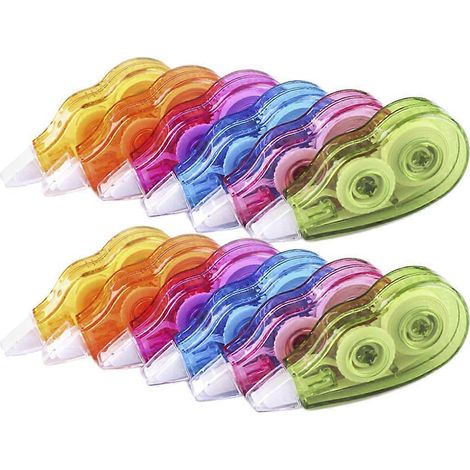 Lot de 12 rubans correcteurs blancs portables pour la maison, pratiques et faciles à utiliser.-8.3X3CM