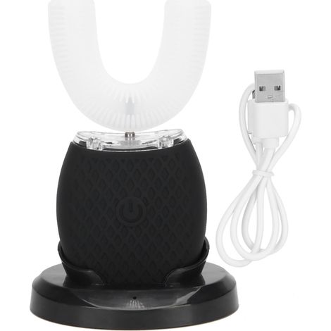 Brosse à dents électrique rechargeable en forme de U, étanche, nettoyage blanchissant des dents, rechargeable. (1/5)