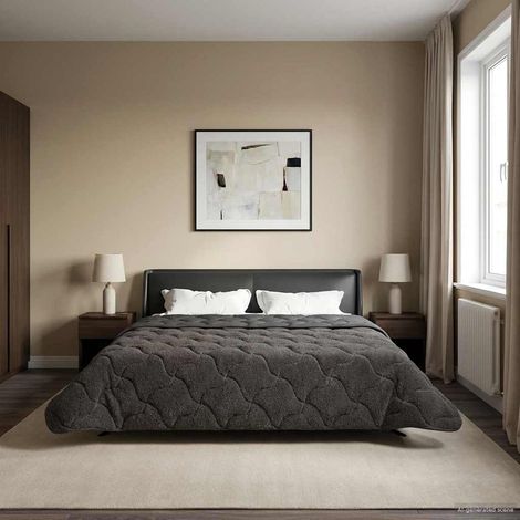 vidaXL Duvet d'été simple Matelassé Anthracite 200 x 240 cm