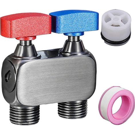 Ensemble de douchette bidet portable à double vanne de contrôle en laiton avec conception anti-fuite pour le lavage des animaux et installation flexible modèle gris anthracite (1/5)