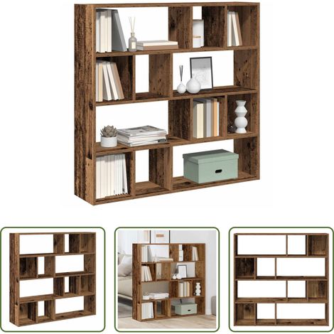 Raumteiler -  Bücherregal/Raumteiler Altholz-Optik 105x24x102 cm (1/5)