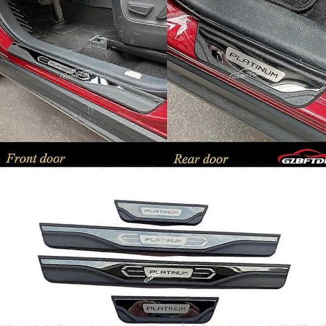Accessoires automobiles : Plaque de seuil de porte pour Tesla Model Y 2020-2024, protection de seuil de porte ( ) (1/5)