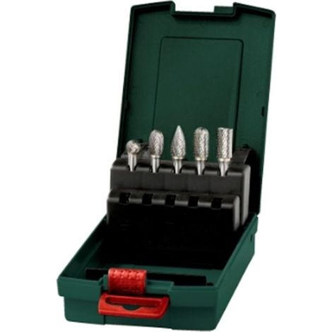 Juego de fresas de carburo Metabo 5 piezas para fresado de metal