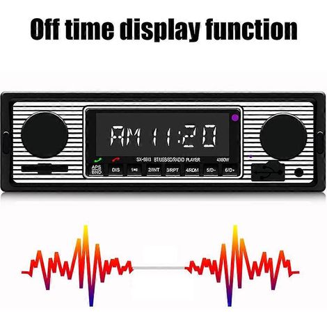 BT Vintage Radio MP3-Player Stereo USB AUX Autoradio Audio USB-Stick