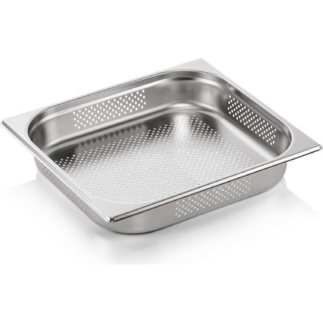 Bac inox perforé fond et côtés GN 2/3 H 65 mm 5,5 ltr GN CORE - Was Germany (1/2)