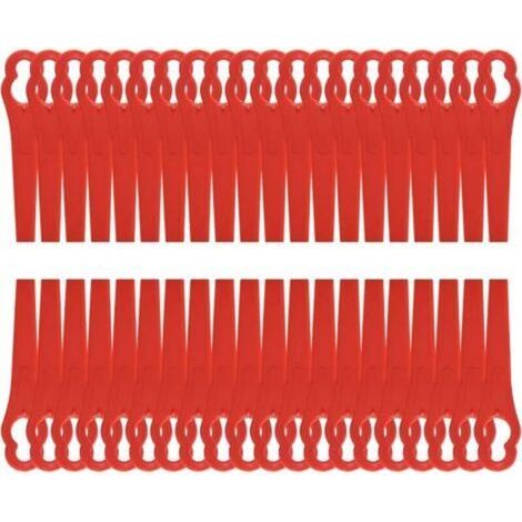120 Pcs Lame Coupe Bordure Tondeuse à Gazon Rouge Lames en Plastique de Rechange 8,5cm Tondeuse à Gazon en Plastique Lames pour Jardin et Pelouse Coupe Bordures Grass Trimmer (120 Pcs) H208 (1/5)