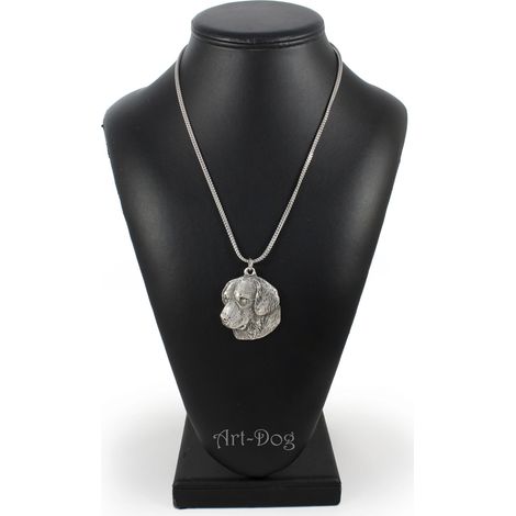 Collana con ciondolo a forma di cane Golden Retriever su catena d'argento, gioiello unico di Art-Dog (1/5)