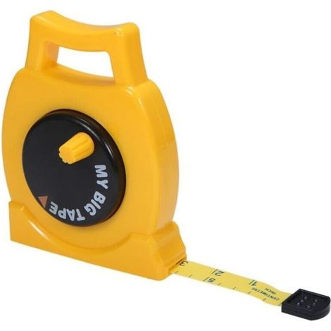 Ruban à mesurer rétractable souple pour enfants, jouets de jeu constructifs, outil de mesure 1 m, jaune 1 pièce)