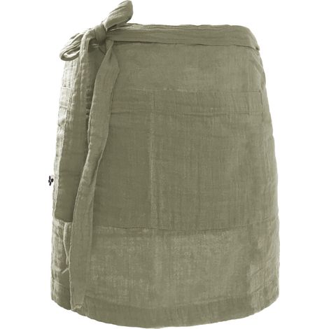 Tablier serveur Gaze de coton 45x80 cm GAIA coloris Vert Romarin (1/5)