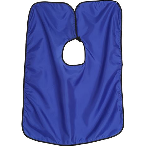 Cape professionnel de coiffure salon, tablier de barbier coupe-cheveux, robe de coiffage bleue (1/5)