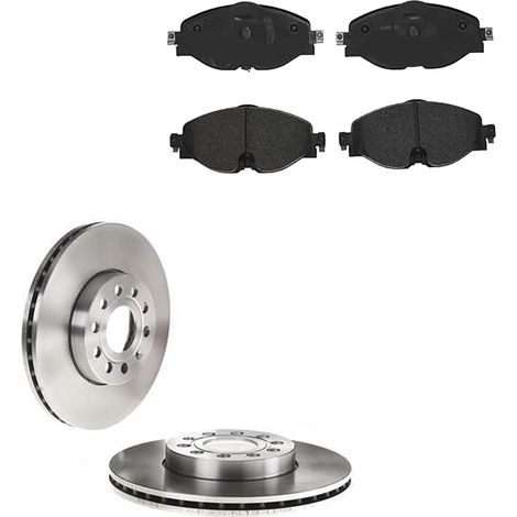 KIT FRENI ANTERIORI compatibile con SEAT LEON (5F1) - DISCHI + PASTIGLIE OEM: P 85 126 , P 85 137 , P 85 167 / 17521 , 18430 /SOSTITUZIONE DIRETTA/BASSA POLVERE/SILENZIOSO (1/5)