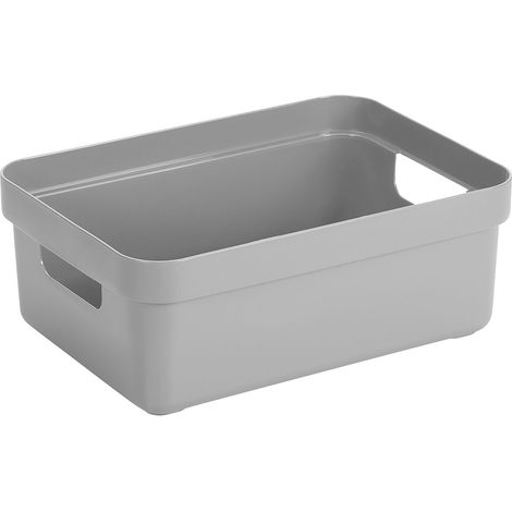 Sunware Aufbewahrungsbox Sigma Home mit Griffen 35,2 x 25,3 cm 9 L hellgrau Aufbewahrungsbox (1/2)