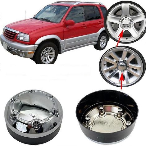 Jeu de 4 enjoliveurs centraux de roue pour Suzuki Grand Vitara 1998-2005 OEM 43250-65DA1 (1/5)