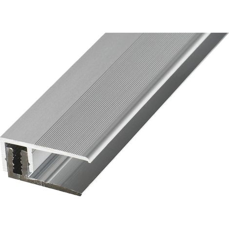 Abschlussprofil PROLINE PROVARIO Uni, 7-18 mm, Aluminium, 100 cm, eloxiert Silber (1/3)