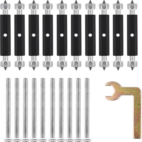 Kit de reparación para caja eléctrica tipo 118, varillas de soporte aisladas, 10 tornillos, 1 llave inglesa
